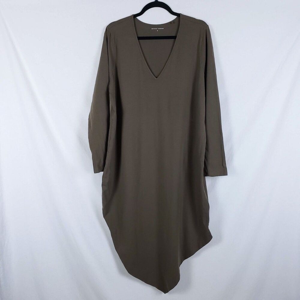 Universal Standard Minimalist Iconic Geneva Dress Womens M (18-20) Green V-Neck